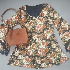 BLVD navy floral print dress